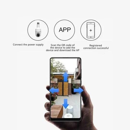 La Original BulbCam360™️ - Cámara de seguridad inteligente inalámbrica