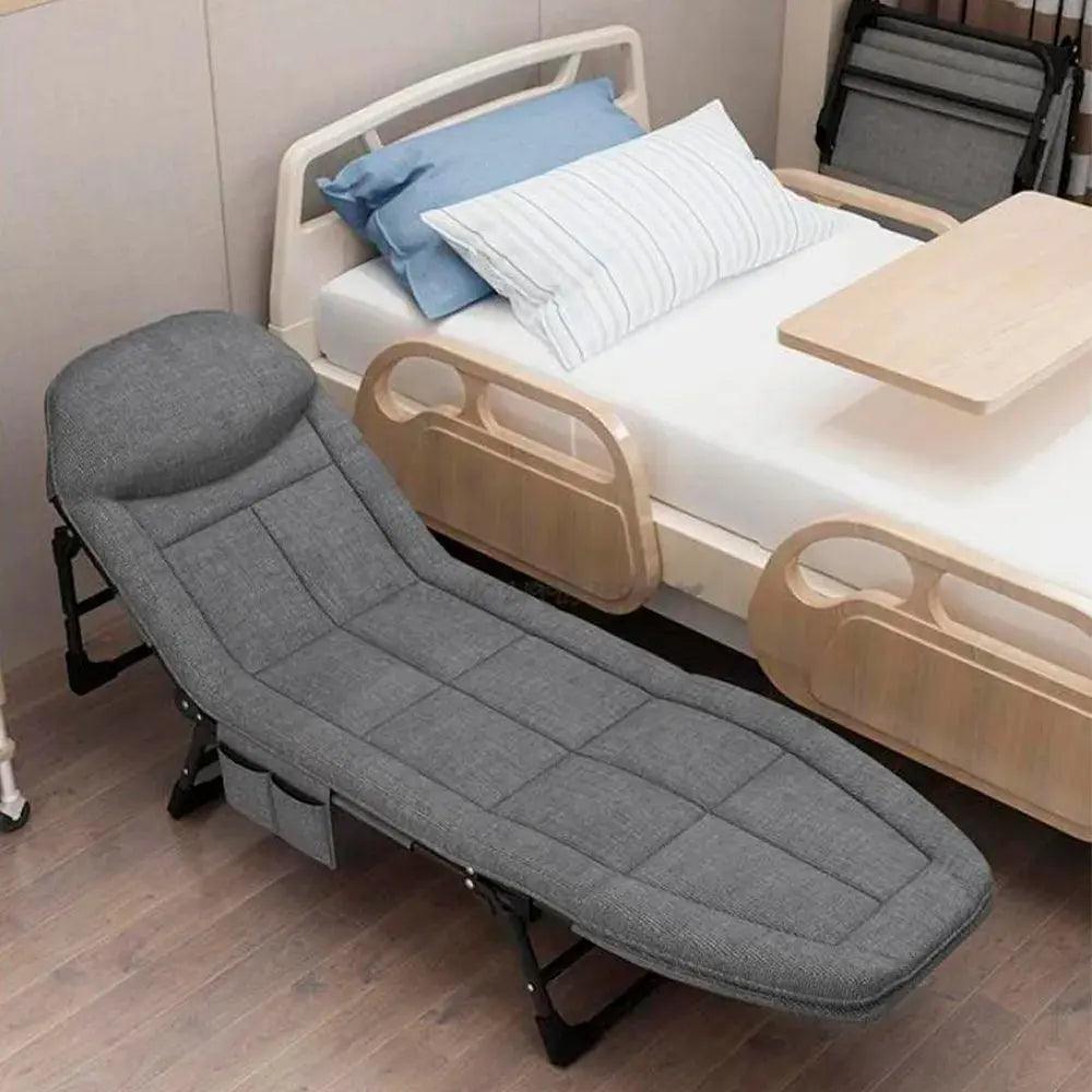 Cama Individual Plegable Portátil Acolchado y Reforzado