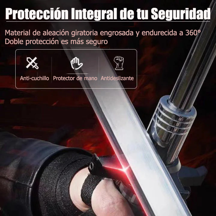 SafeguardStick™ Barra telescópica multifuncional de autodefensa
