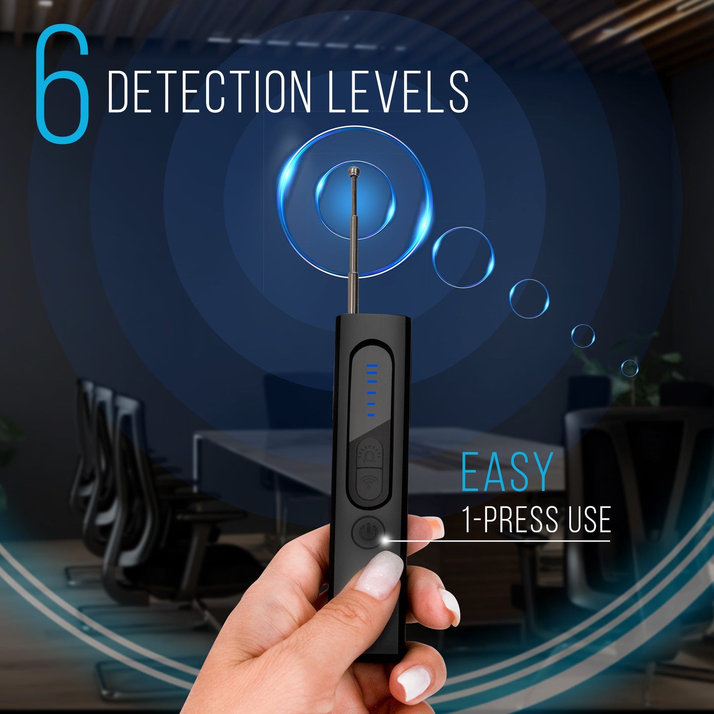 Detector de Cámaras Ocultas (Grado Militar, con Detección Integrada de RF y Rastreo GPS)